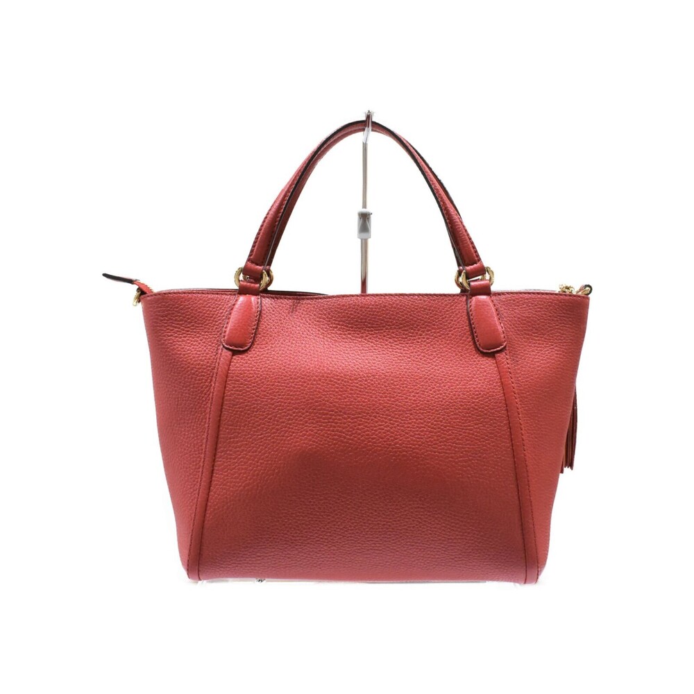Gucci Leather Red Shoulder Strap GG Bag Interlocking Handbag Crossbody Soho